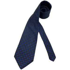 GUY LAROCHE Navy/Blue Geometric Silk LUXURY Tie CANADA